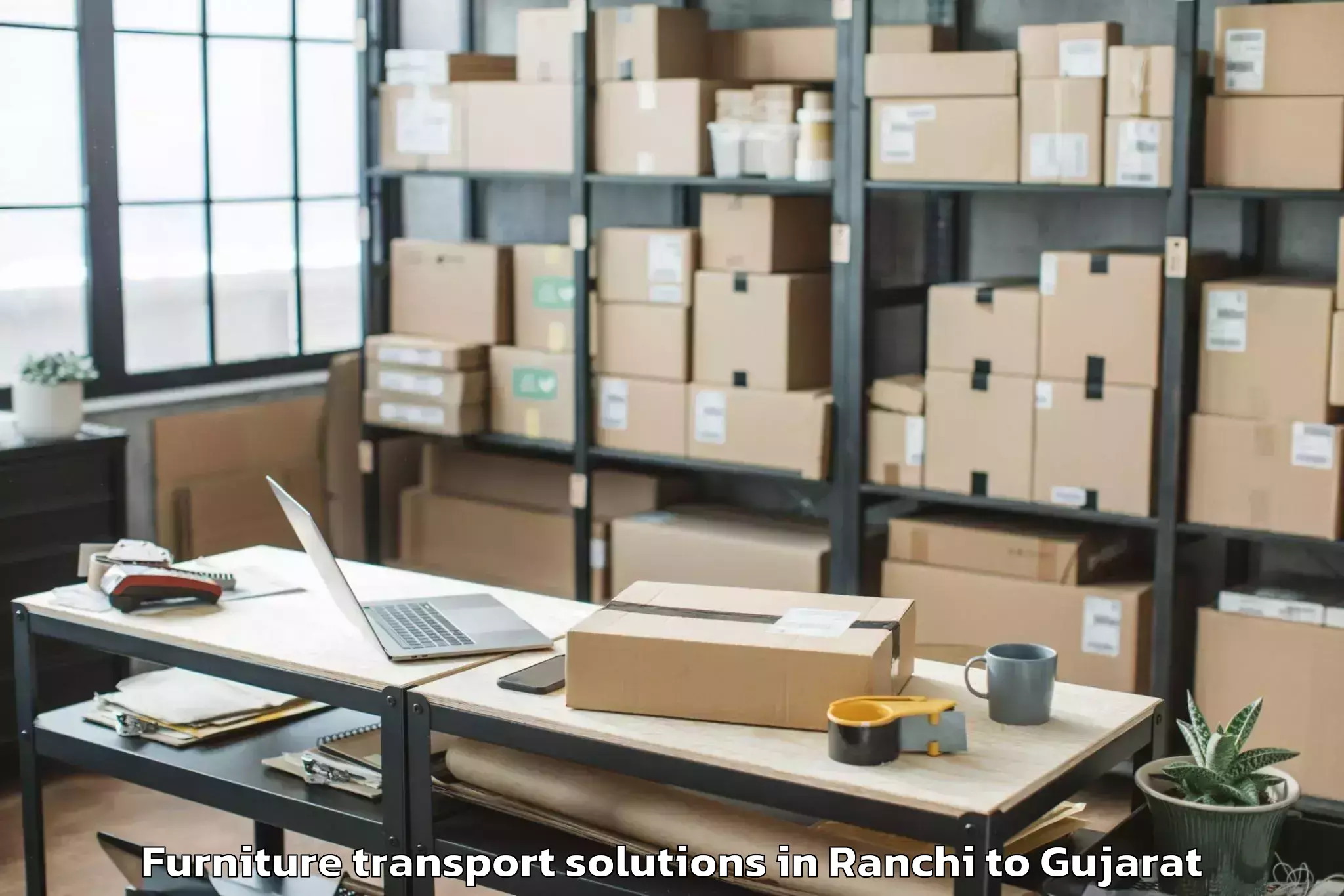 Ranchi to Khedbrahma Furniture Transport Solutions Booking